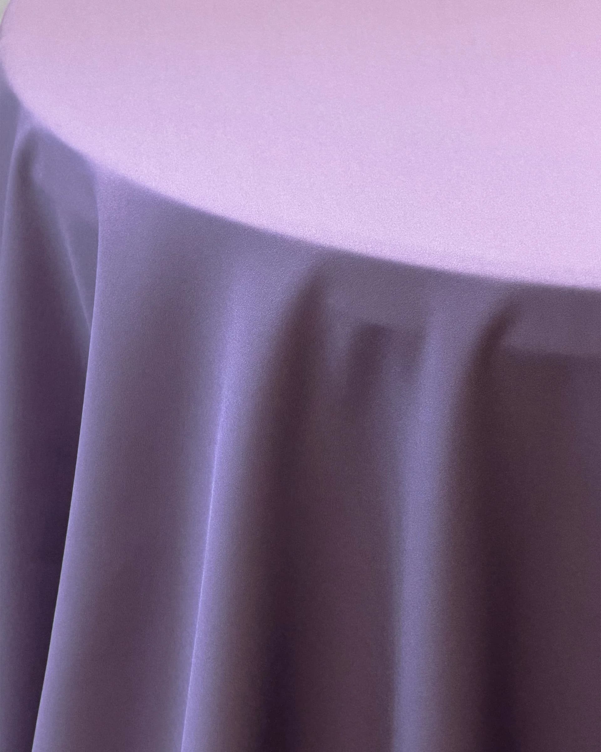 Lavender round tablecloth rental