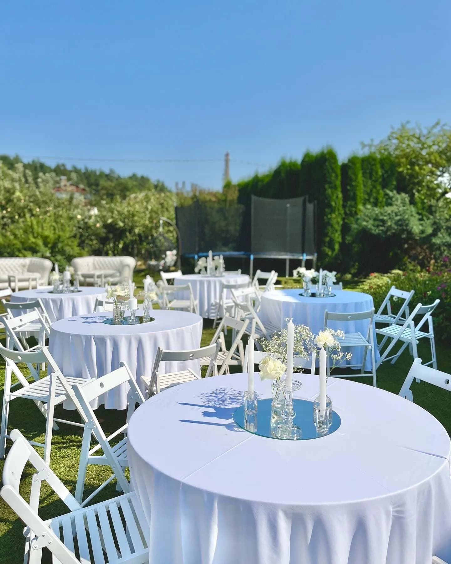 White round tablecloth rental, 2.2m diameter