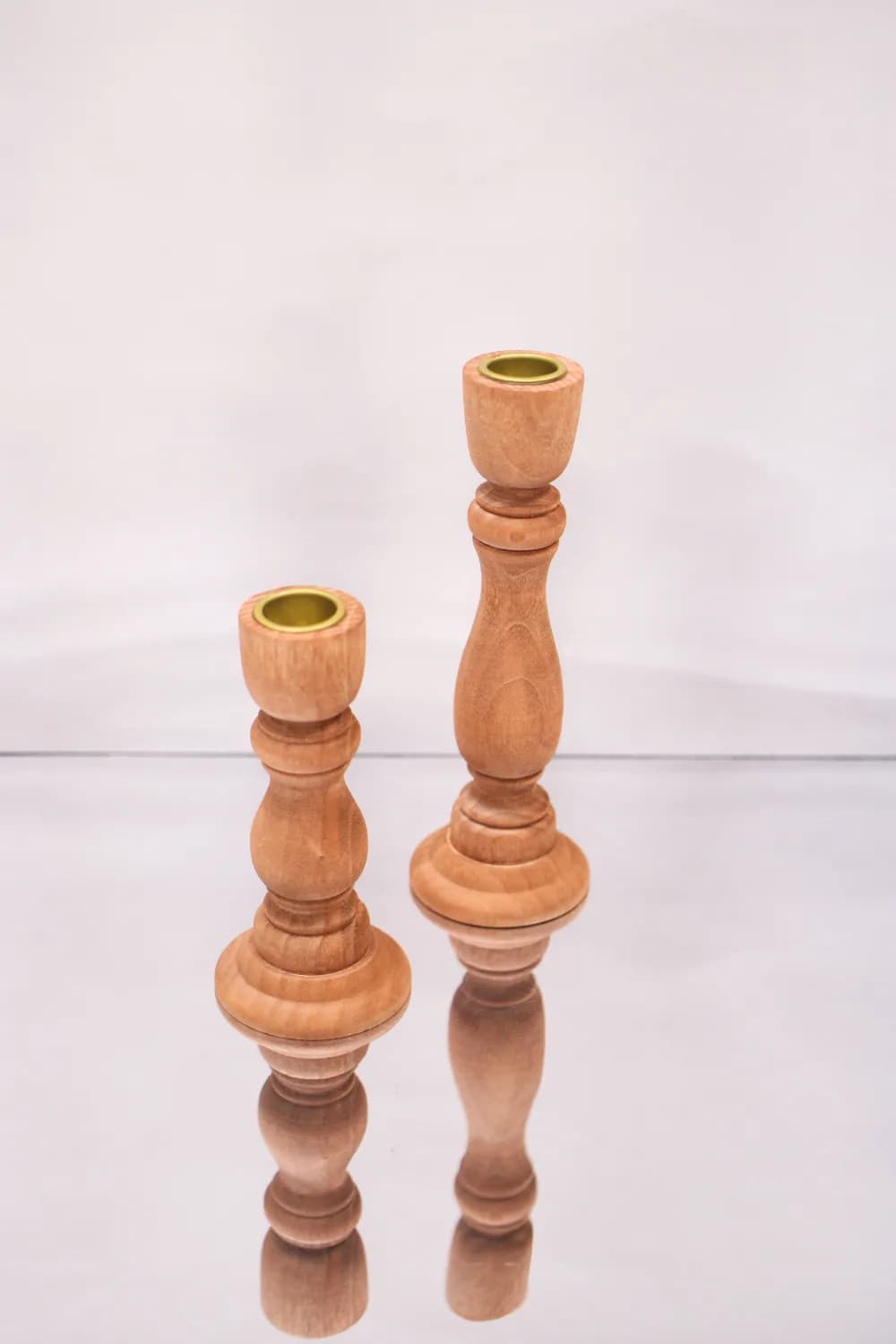Wooden taper candle holder rental